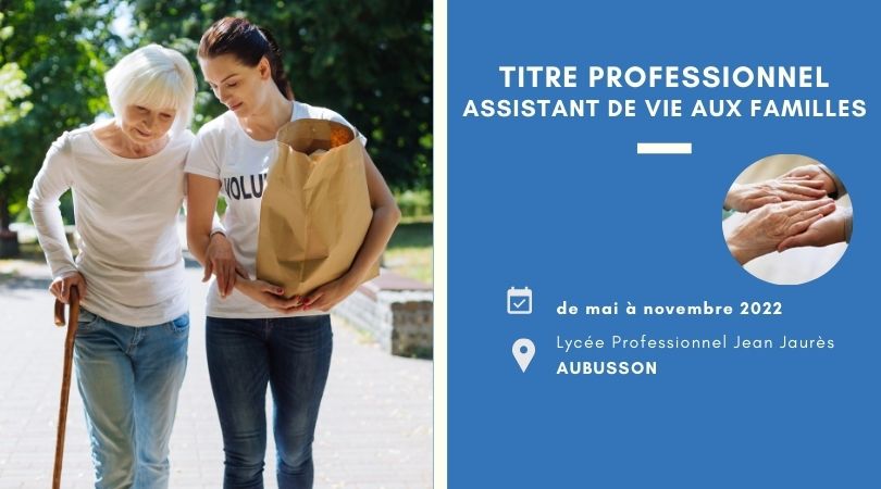 Titre Professionnel Assistant de vie aux familles (ADVF) à AUBUSSON ...