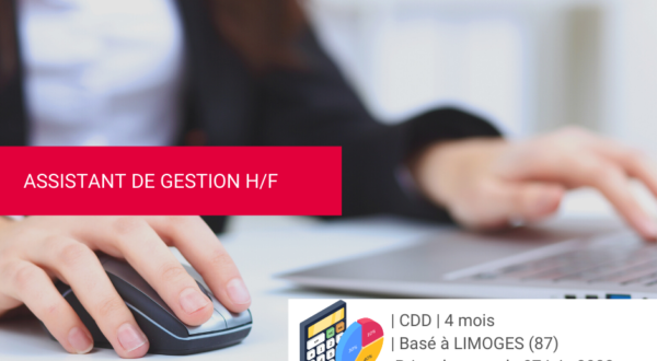 Offre d'emploi : Assistant de gestion H/F