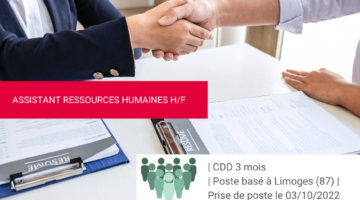 [Offre d'emploi] Assistant Ressources Humaines H/F