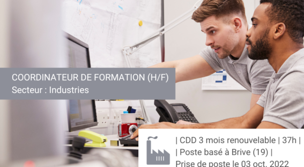 [Offre d'emploi] Coordinateur de formation  H/F