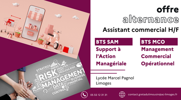 [Offre alternance] Poste Assistant commercial H/F