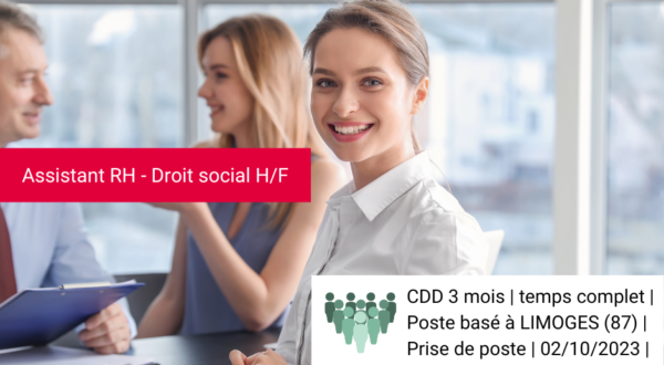 [Offre D'emploi] Assistant RH - Droit social H/F