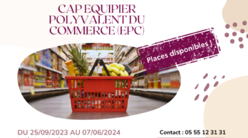 [Il reste des places] pour le CAP Employé Polyvalent de Commerce à Aubusson (23)