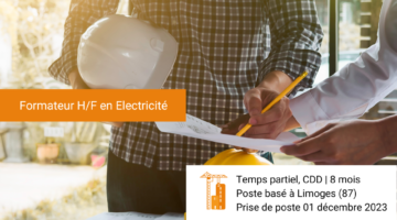 [Offre D'emploi] Formateur en électricité H/F