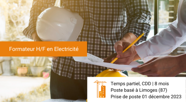 [Offre D'emploi] Formateur en électricité H/F