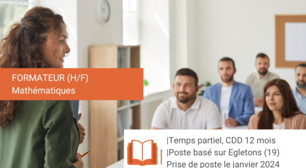 [Offre D'emploi] Formateur en Mathématiques H/F