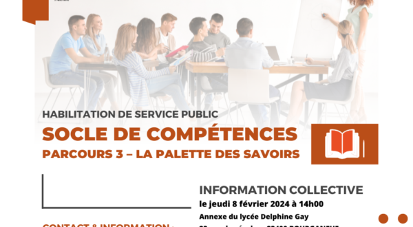 [Information Collective] Socle de compétences - Parcours 3 – La palette des savoirs