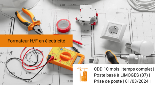 [Offre D'emploi] Formateur H/F en électricité 1