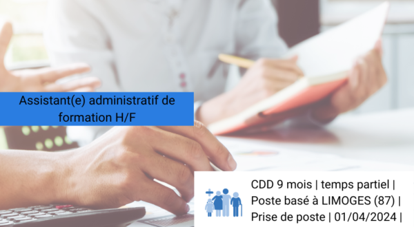 [Offre D'emploi] Assistant(e) administratif de formation H/F 1