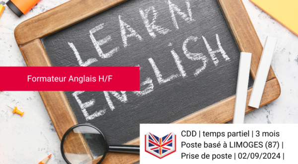 [Offre D'emploi] Formateur anglais H/F 2