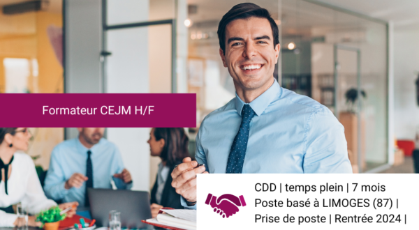 [Offre D'emploi] Formateur CEJM H/F