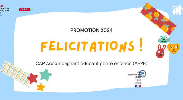 Une Réussite Éclatante pour le CAP Accompagnant Éducatif Petite Enfance
