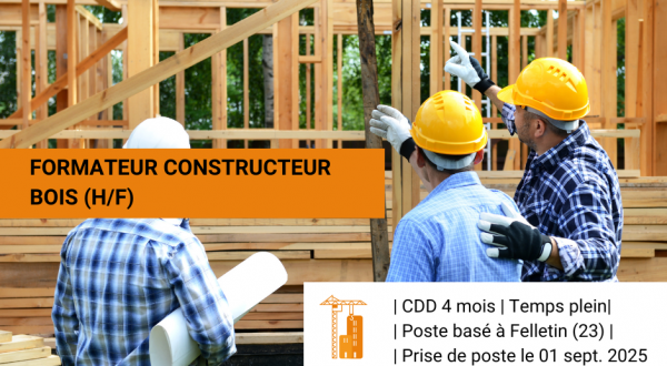 [Offre d'emploi] Formateur(trice) Constructeur bois
