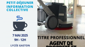 Café-Info : Découvrez le métier d’Agent de Propreté et d’Hygiène