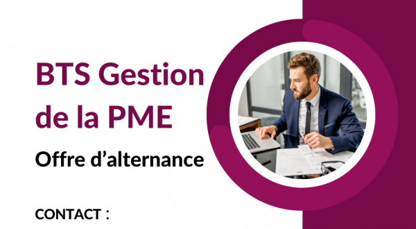 [Offre alternance] BTS Gestion de la PME F/H