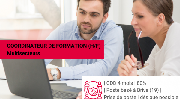 [Offre d'emploi] Coordinateur de formation (H/F)