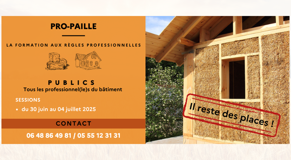 [Il reste des places] Formation Pro-Paille