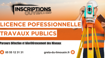 Licence Professionnelle Travaux Publics : inscriptions ouvertes
