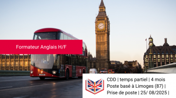 [Offre d'emploi] Formateur(trice) en Anglais