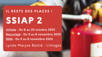 Il reste des places pour les sessions SSIAP 2 !