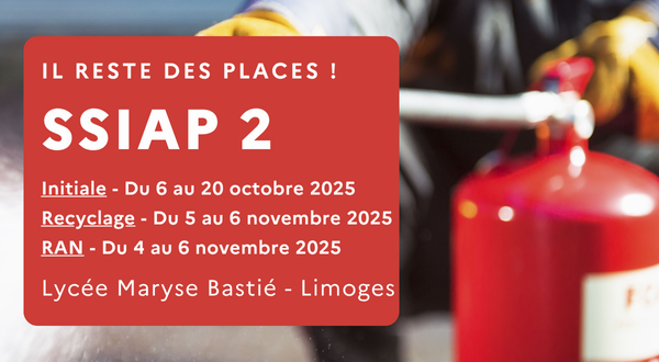 Il reste des places pour les sessions SSIAP 2 !